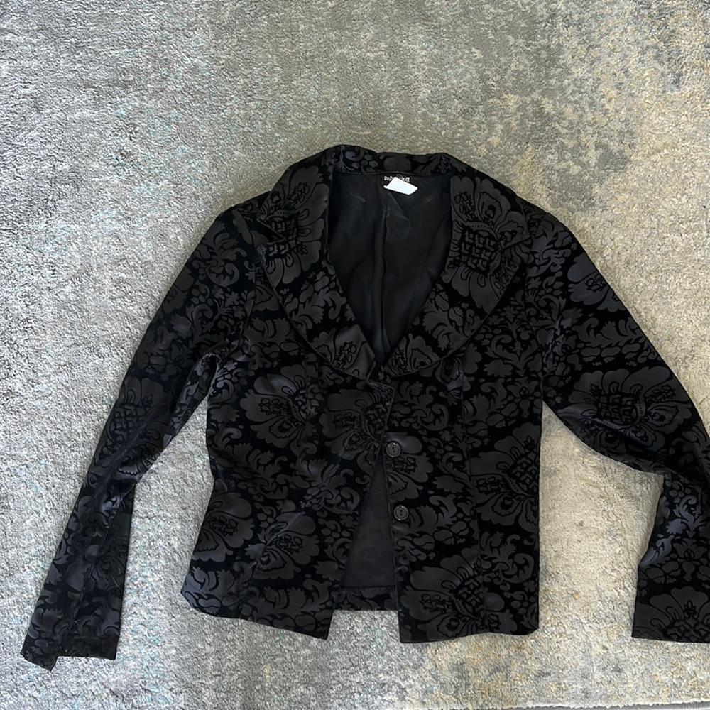 Velvet Floral & Formal retro women’s blazer size 9